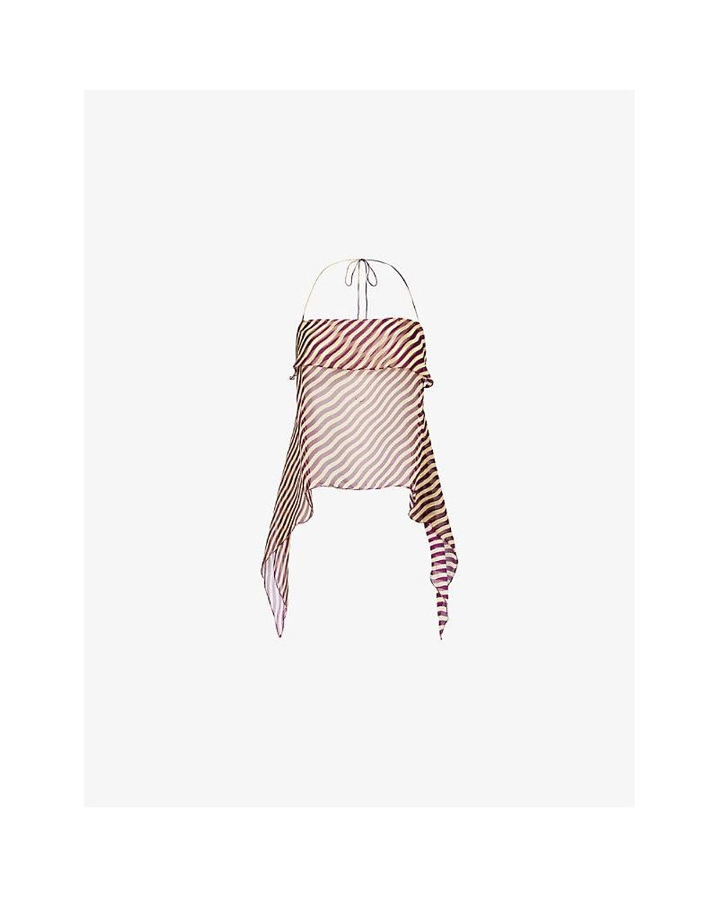 Rat & Boa Pink Assisi Striped Sheer Top