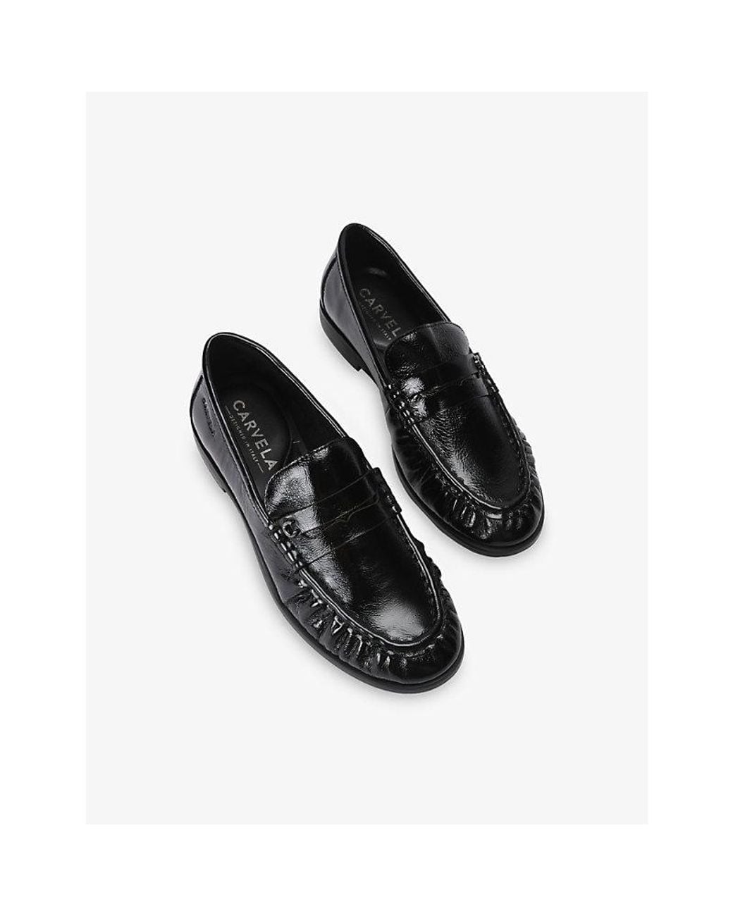 Carvela Kurt Geiger Black Barletta Flat Leather Loafers