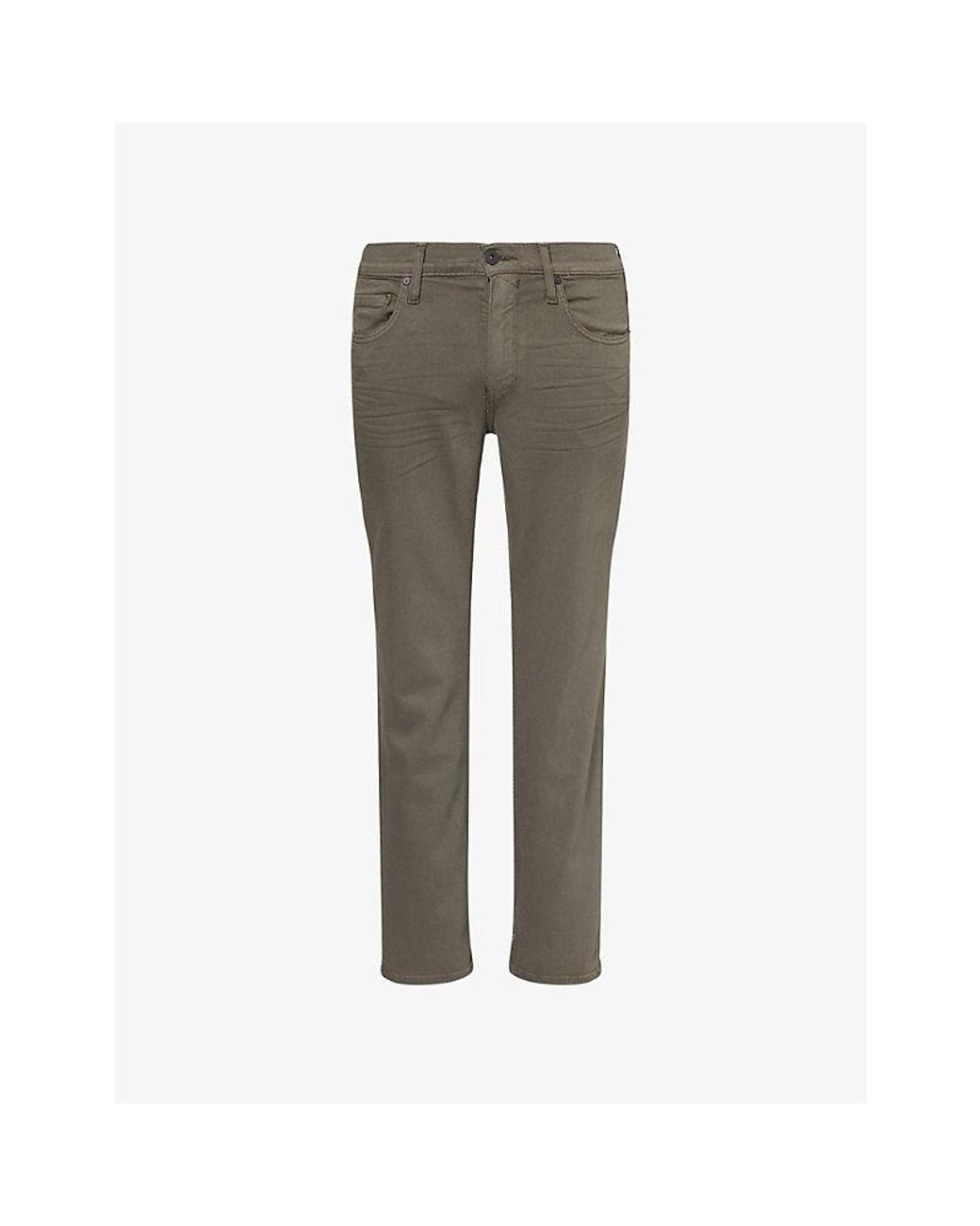 PAIGE Gray Federal Slim Straight-Leg Stretch-Denim Jeans for men
