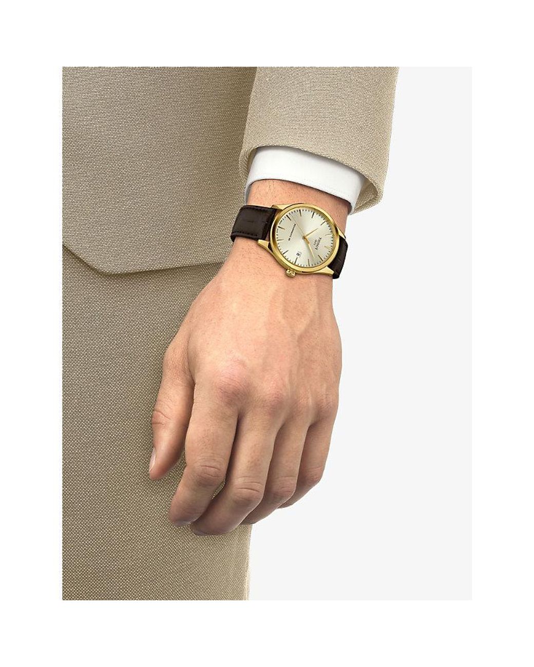 Tissot Metallic Classic Dream Stainless-Steel And Leather Automatic Watch 40Mm for men