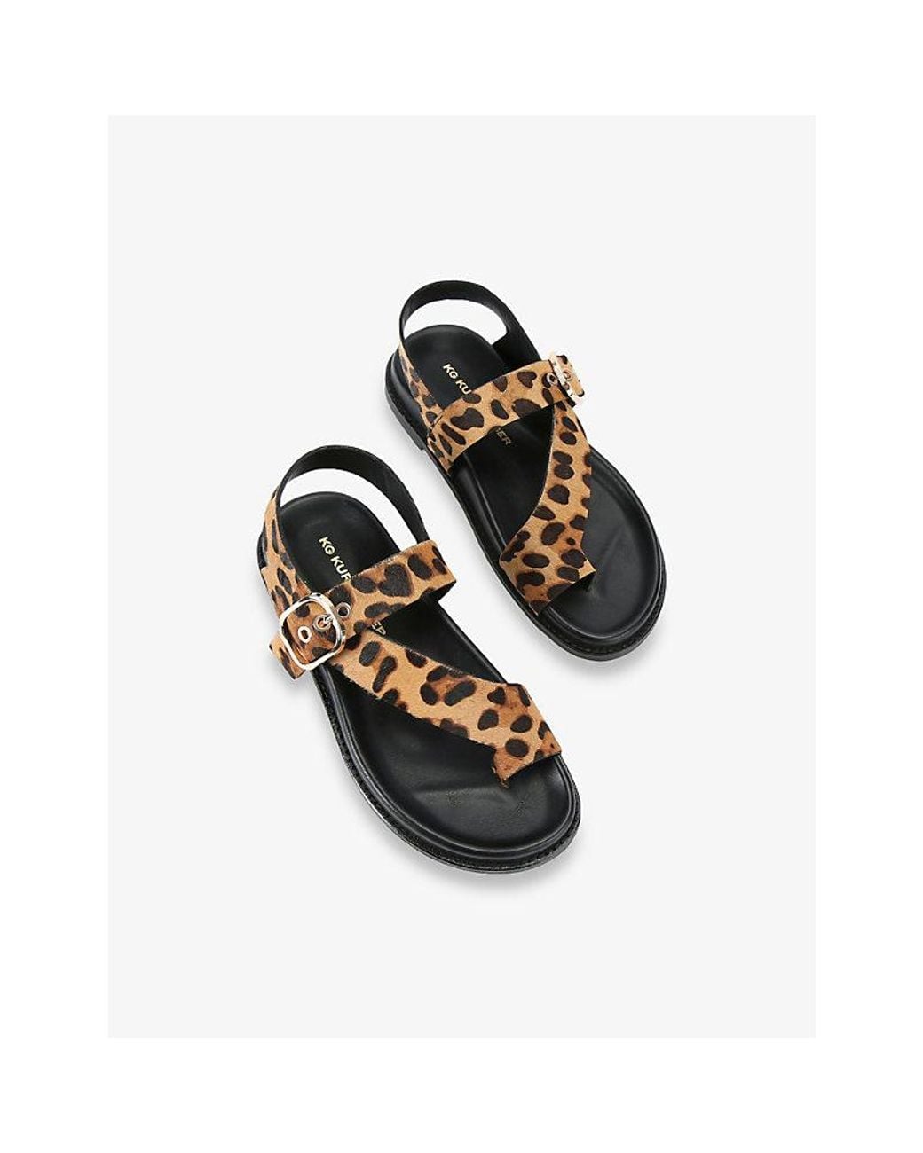KG by Kurt Geiger Multicolor Ryhan Flat Suede Sandals