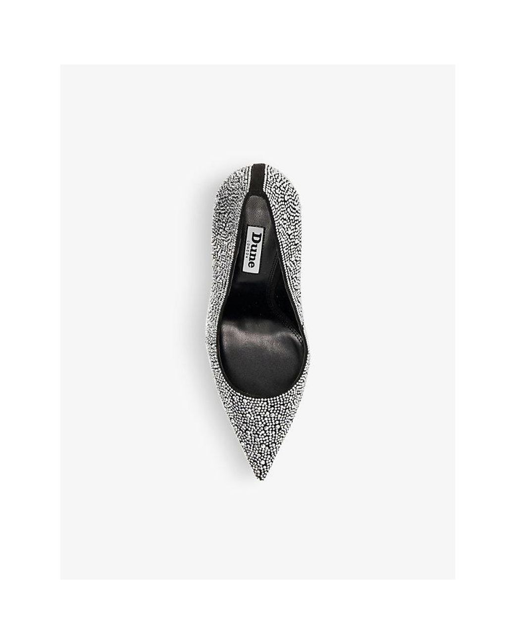 Dune Bedazzler Ombre Crystal embellished Faux leather Court Shoes