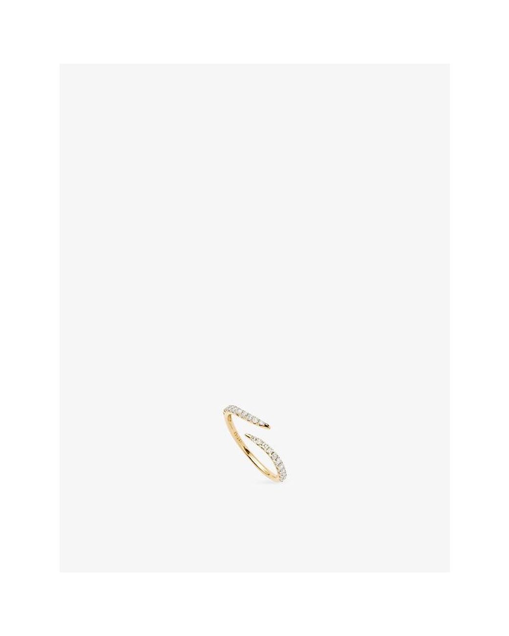 Missoma White Fine Open Claw 9Ct And 0.31Ct Diamond Ring