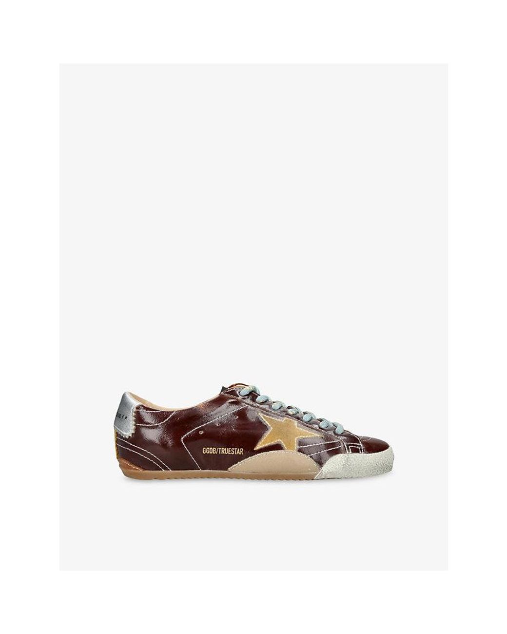 Golden Goose Deluxe Brand Brown True-Star 40532 Patent-Leather Trainers