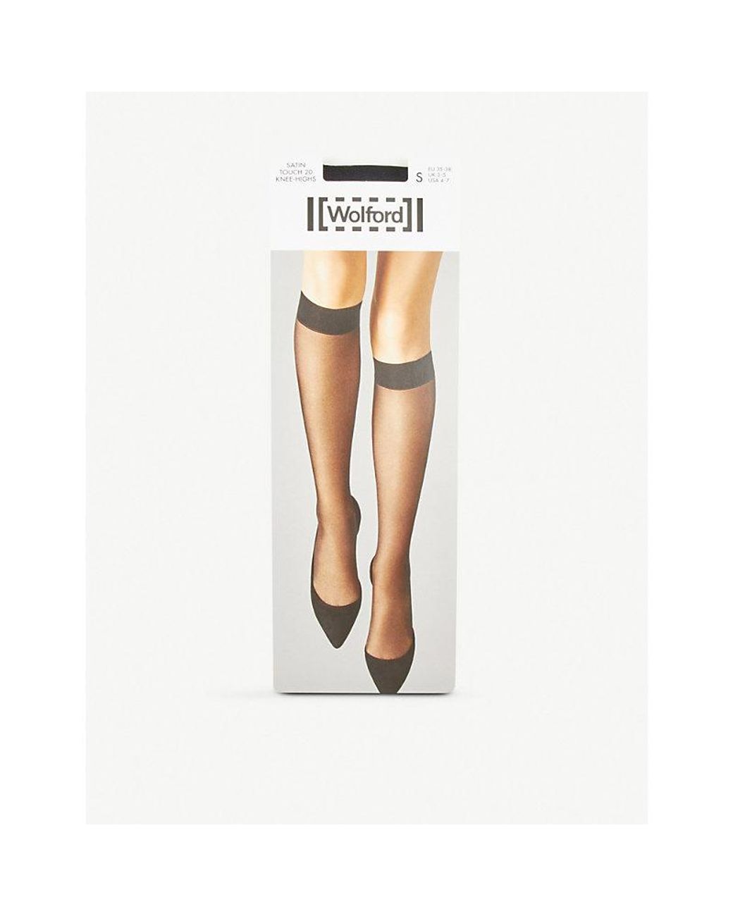 Wolford White Satin-Touch Pop-Socks