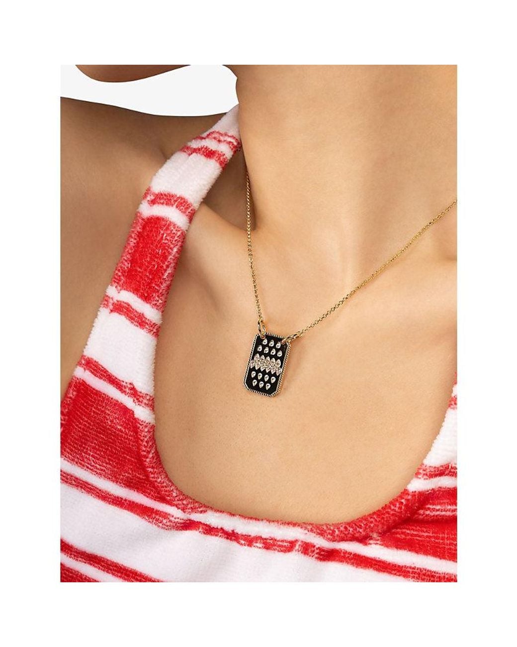 Apm Monaco White Les Gouttelettes 18Ct-Plated Alloy And Cubic Zirconia Necklace