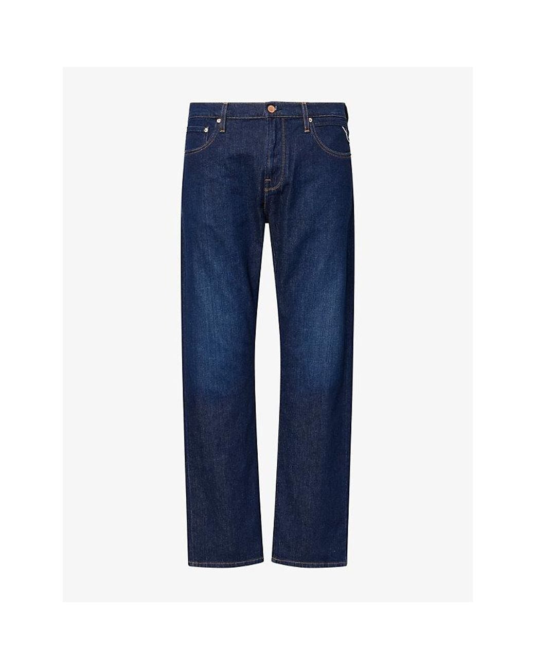 Replay Blue Aideen Straight-Leg Denim Jeans for men