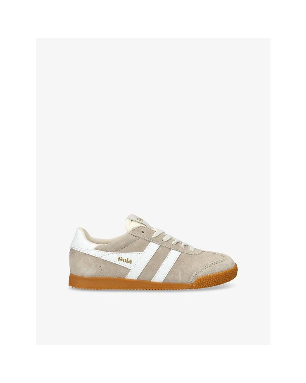 Gola White Elan Suede Low-Top Trainers