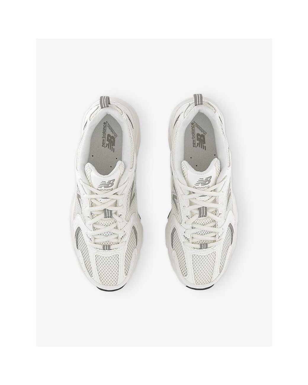 New Balance White Mr530 Leather And Mesh Low-Top Trainers