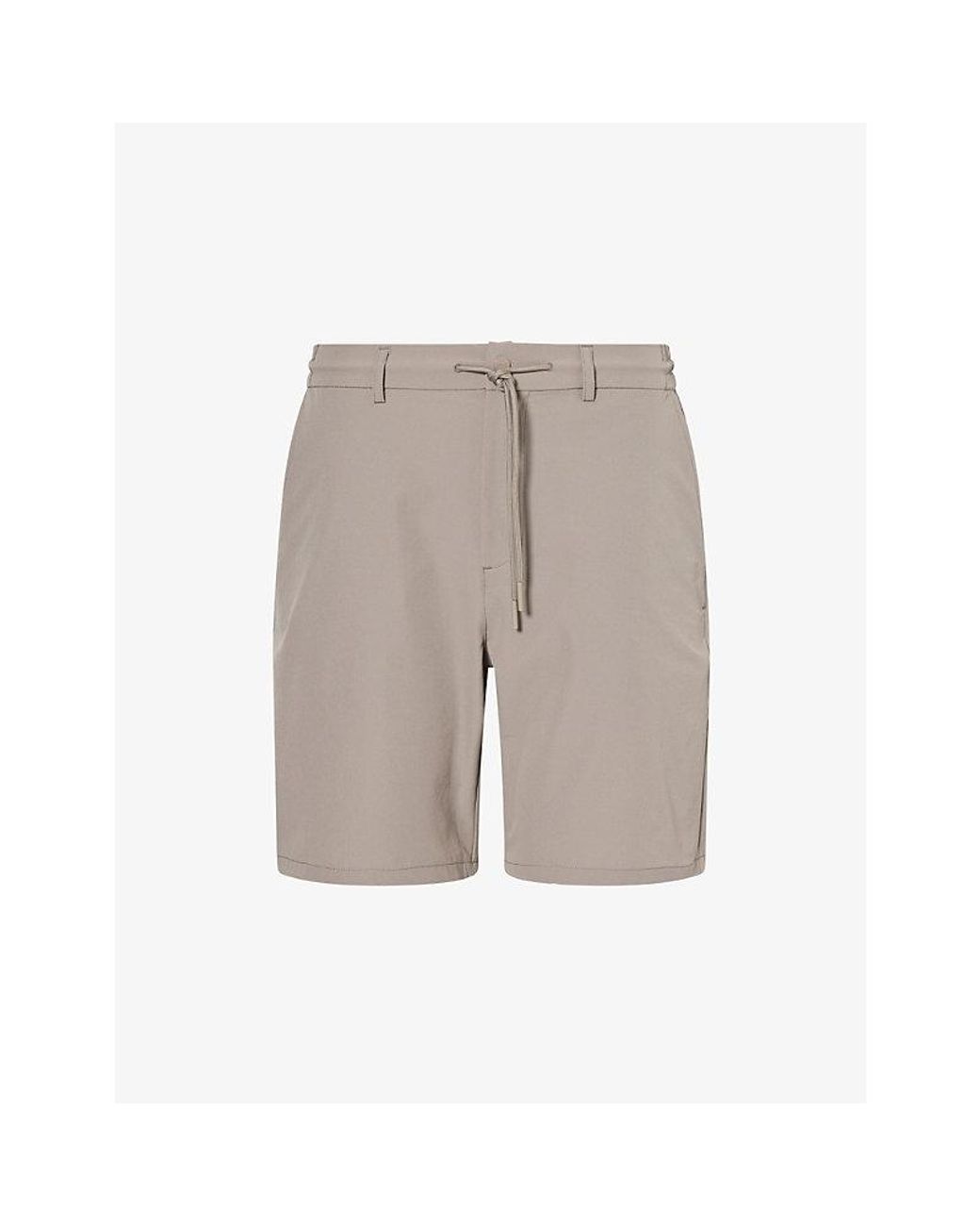 Arne Gray Tailored Technical Woven Chino Shorts for men