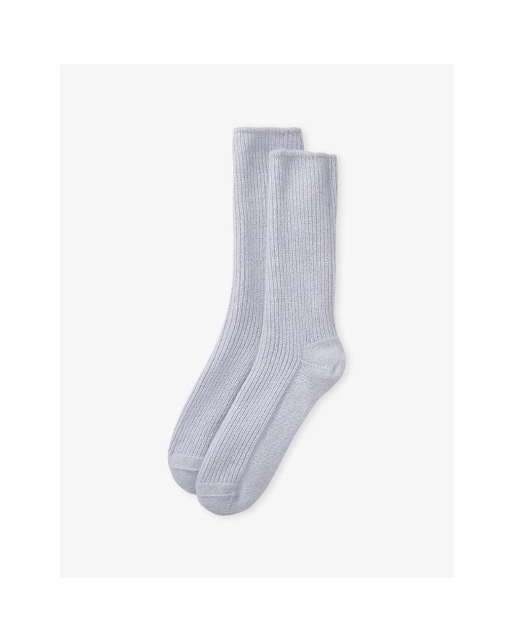 The White Company Multicolor Ribbed Mid-Calf Cashmere Bed Socks