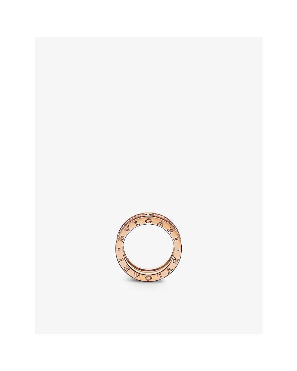 BVLGARI White B.Zero1 18Ct Rose- And 0.45Ct Brilliant-Cut Diamond Ring