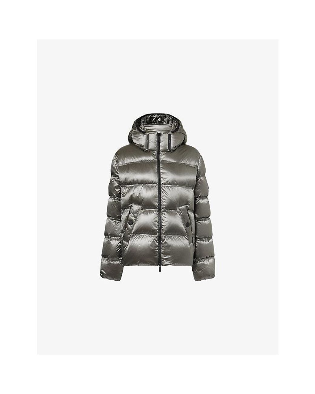 Moncler Gray Sensation Short Shell-Down Jacket