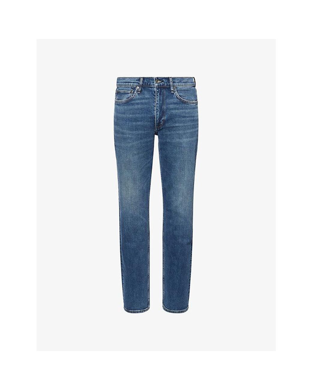 Rag & Bone Blue Fit 2 Authentic Tapered-Leg Stretch-Denim Jeans for men
