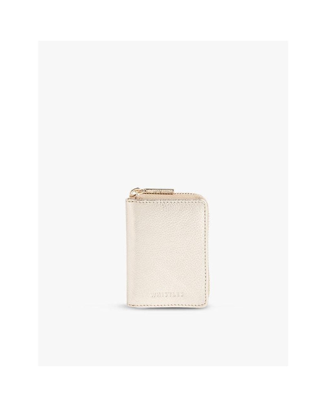 Whistles Natural Koa Branded Leather Purse