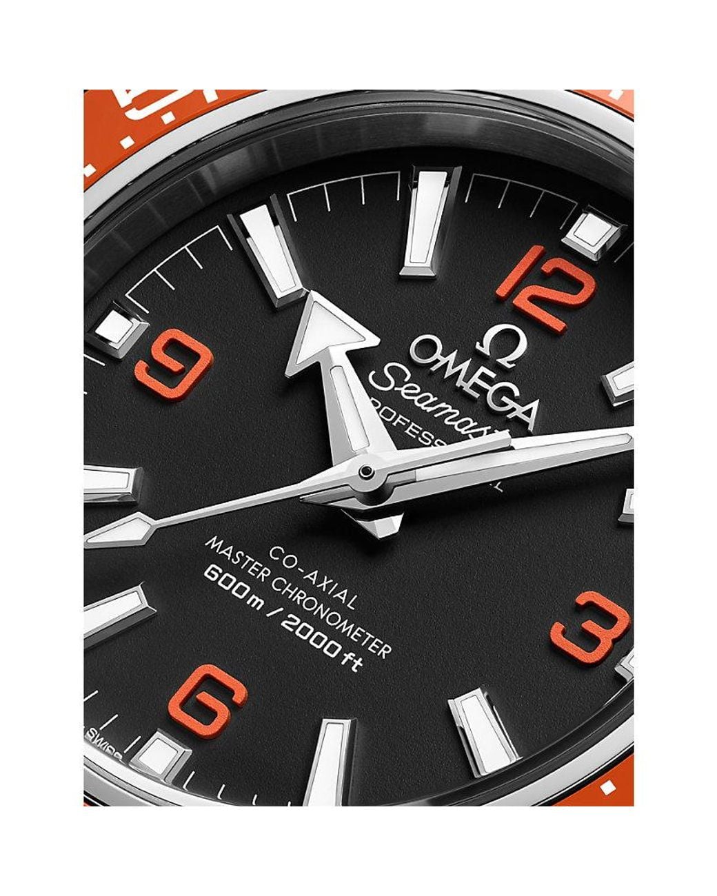 Omega Red Seamaster Planet Ocean 600M Stainless-Steel Rubber-Strap Watch 42Mm for men