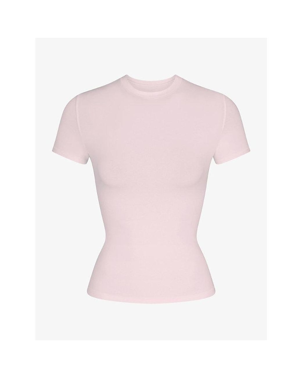 Skims Black Round-Neck Cotton-Jersey T-Shirt