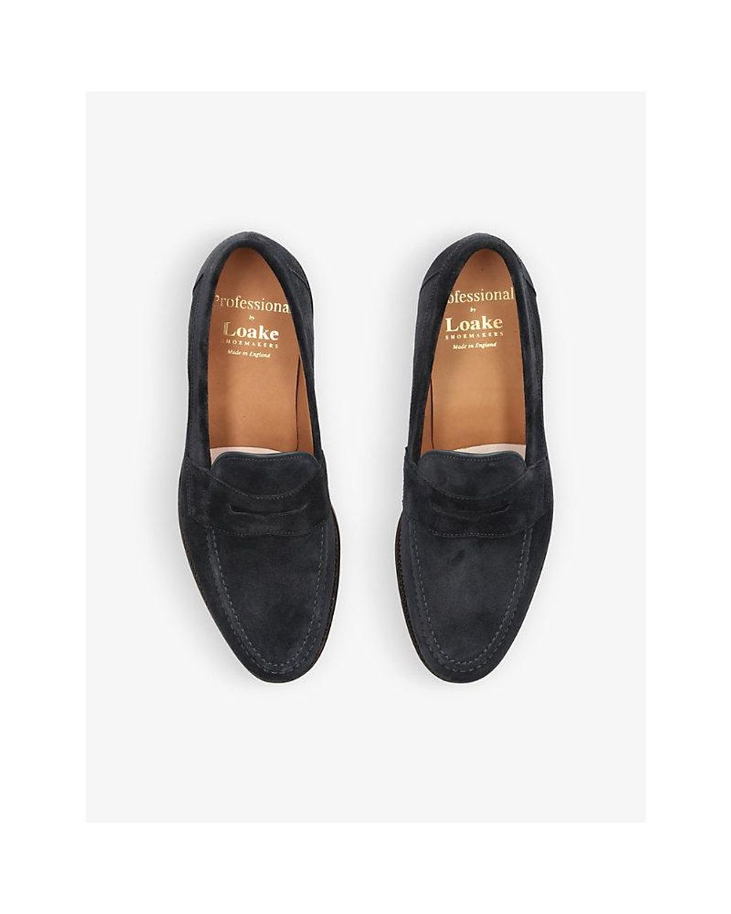 Loake Imperial Strap Suede Loafers in Black for Men | Lyst