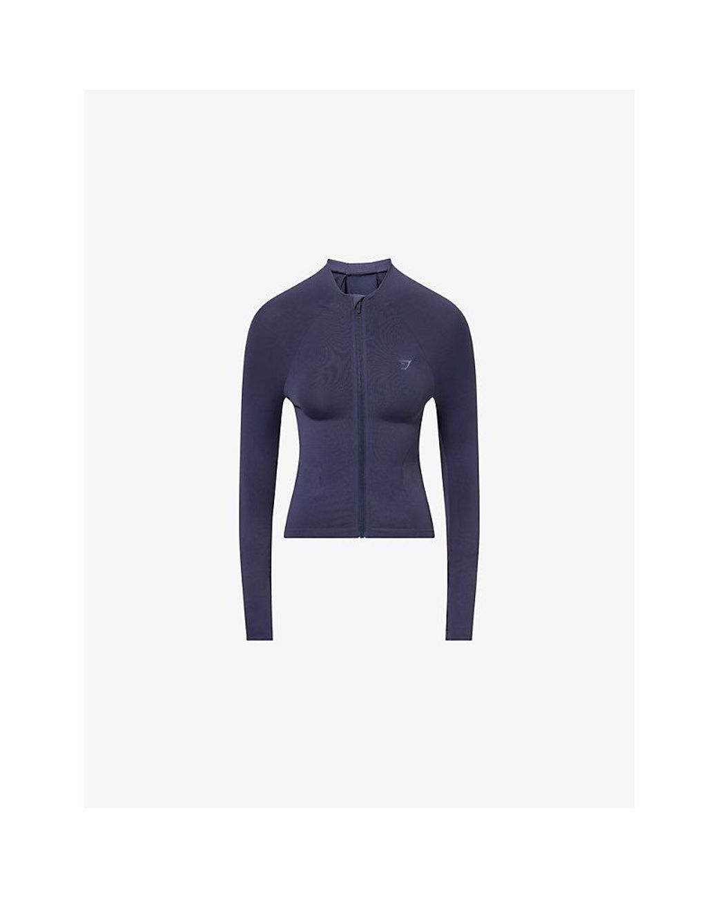 GYMSHARK Blue Soft Sculpt Zip Up Stretch-Woven Jacket