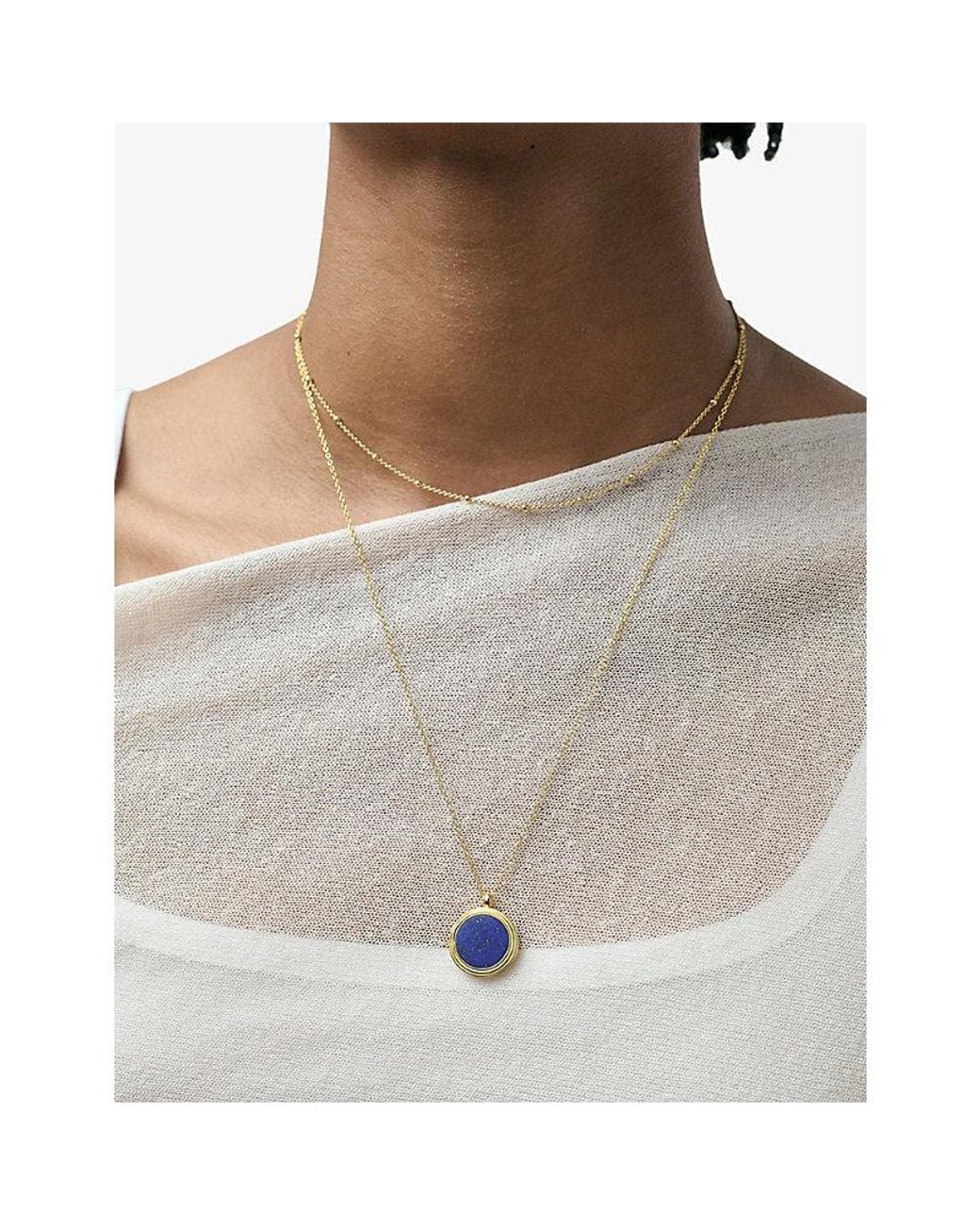 Astley Clarke Blue Stilla 18Ct And Lapis Locket Necklace