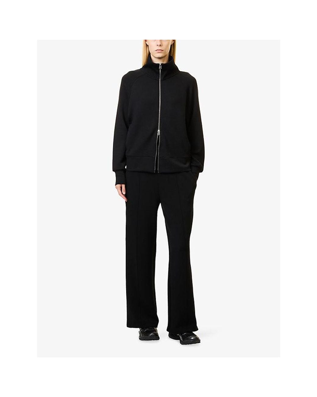 Varley Blue Doublesoft Tyde Zip-Through Woven Jumper
