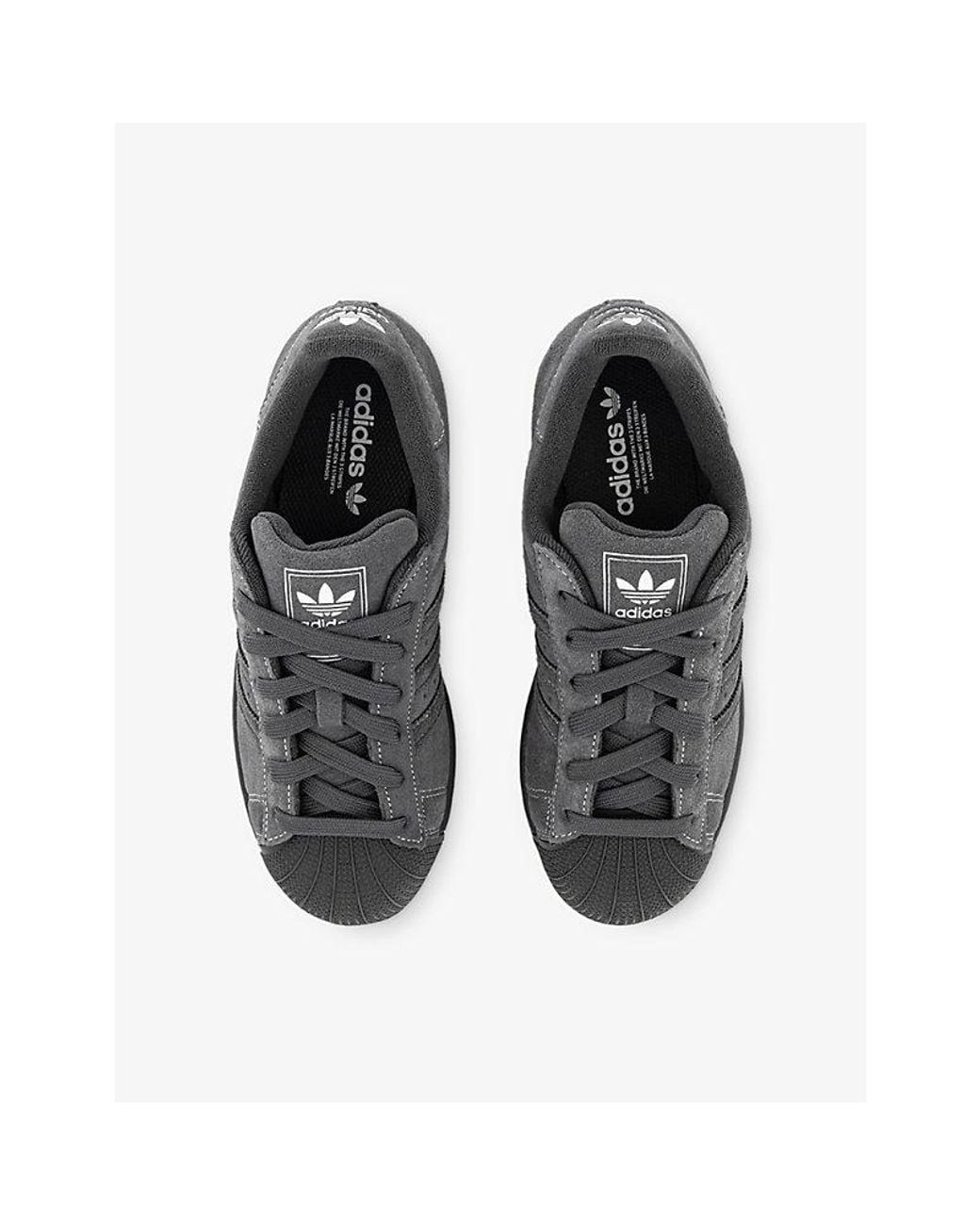 adidas Superstar Ii Suede Trainers in Gray for Men | Lyst