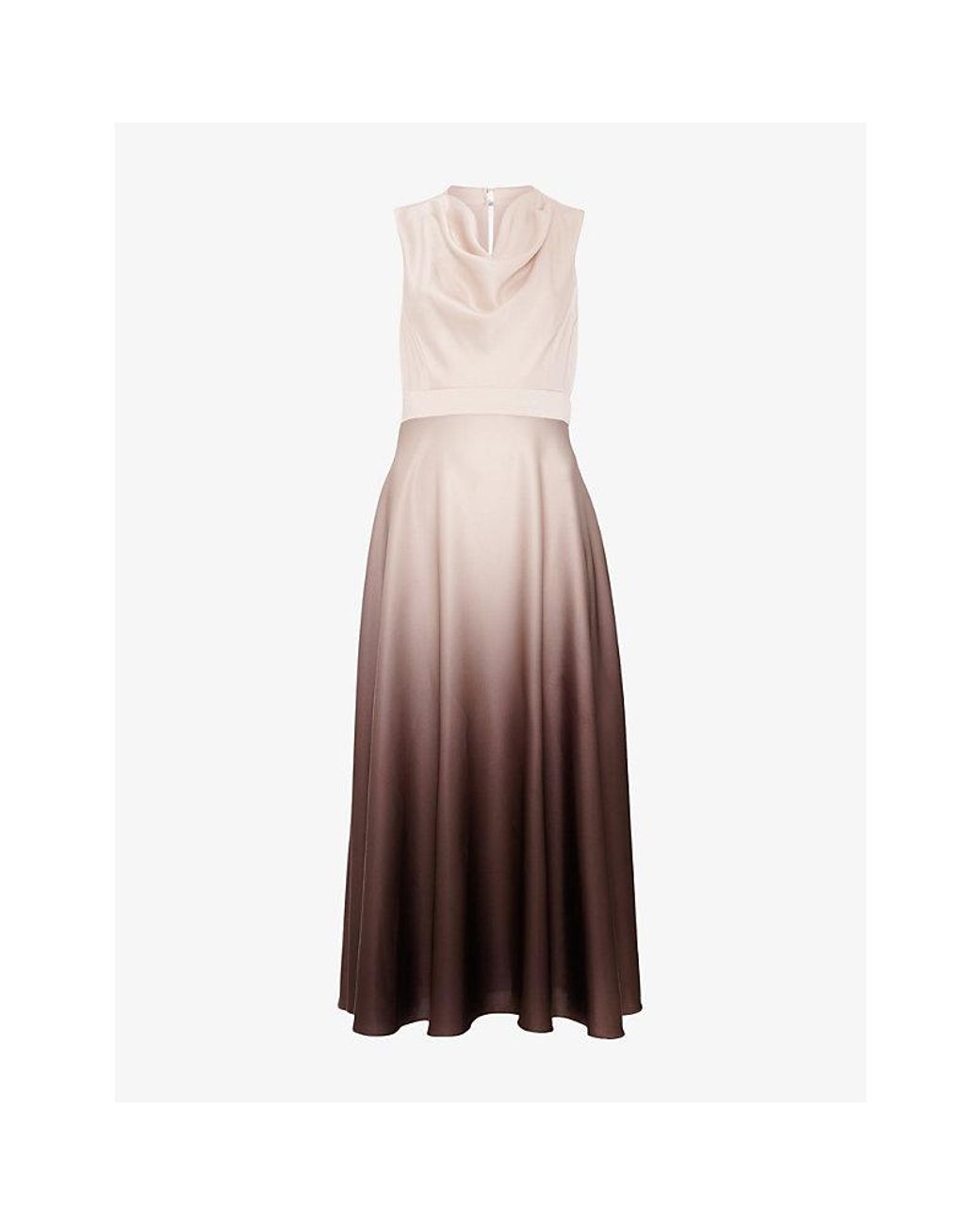 Phase Eight Brown Cheryl Cowl-Neck Ombre Woven Maxi Dress