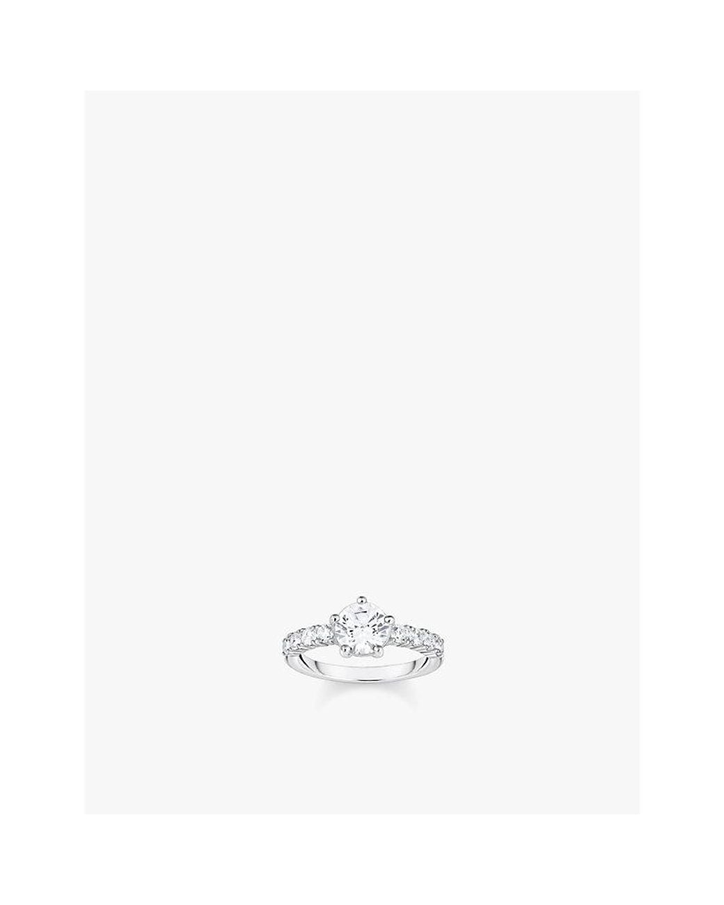Thomas Sabo White Solitaire 925 Sterling- And Zirconia Ring