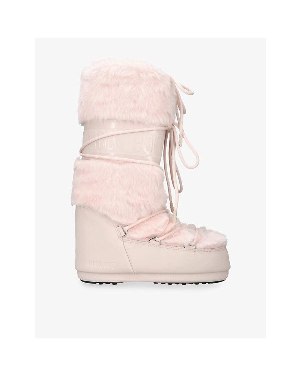 Moon Boot Pink Icon Faux-Fur Snow Boots