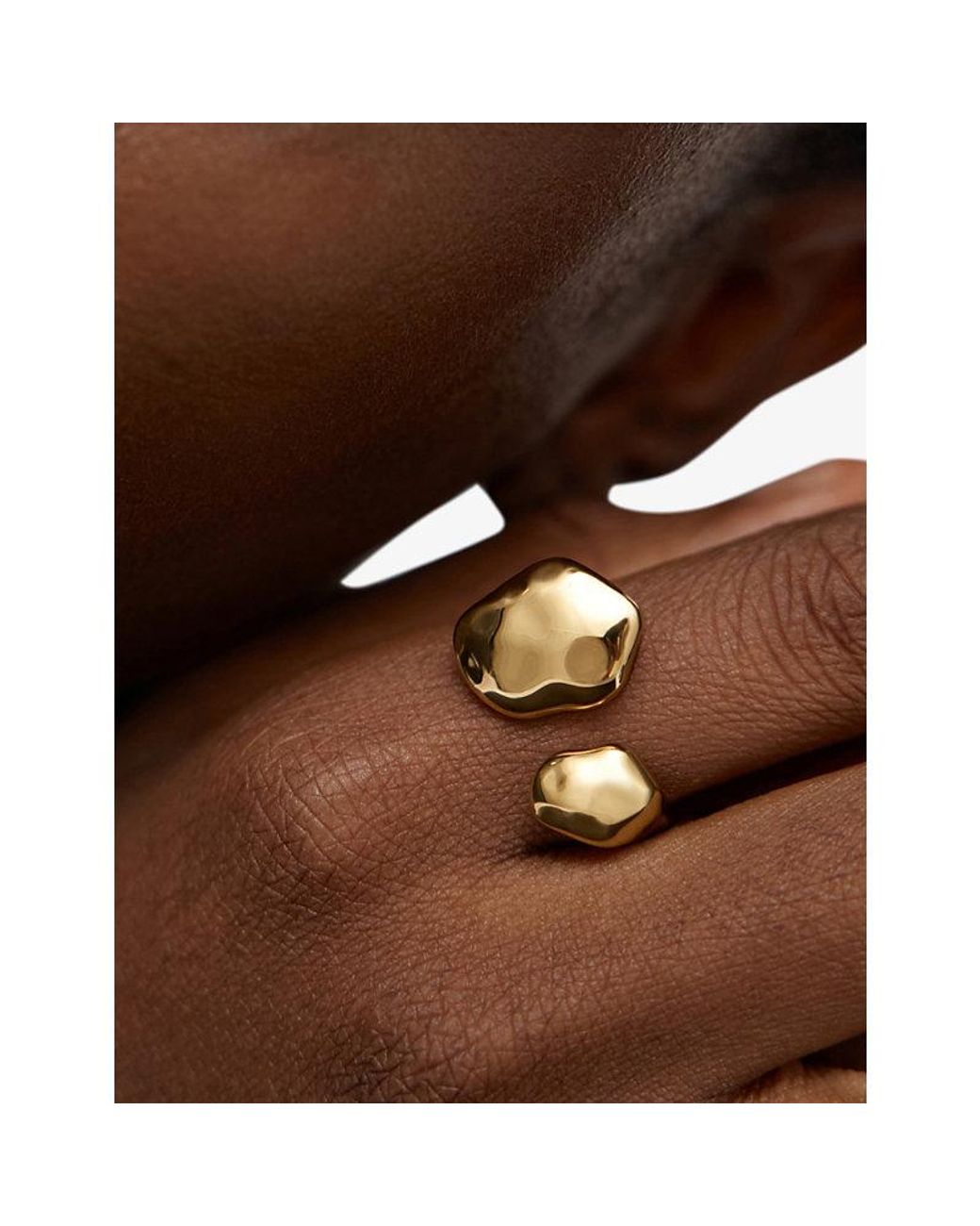 Monica Vinader Metallic Odyssey Open 18Ct Vermeil Ring