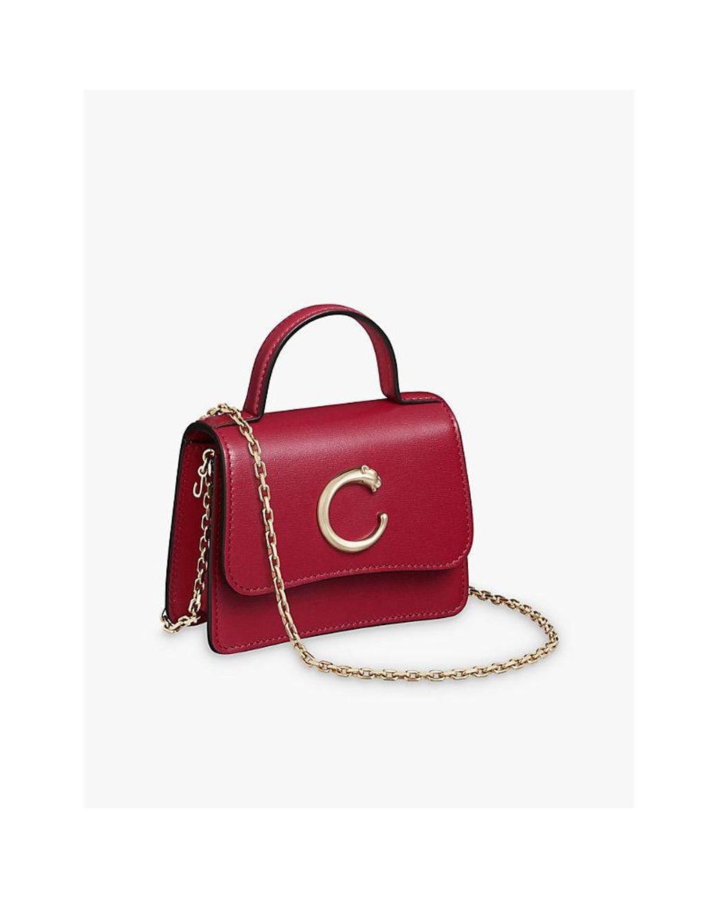 Cartier Red Panthère De Micro Leather Cross-Body Bag