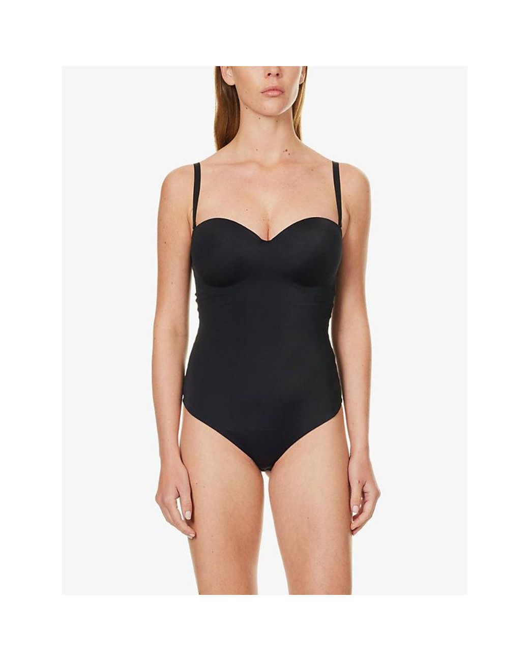 Wolford Black Forming Slim-Fit Stretch-Woven Body