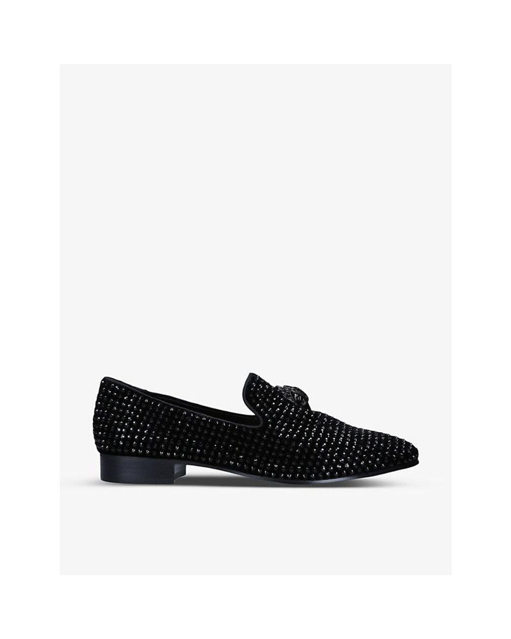 Kurt Geiger Black Ace Studded Suede Loafers for men