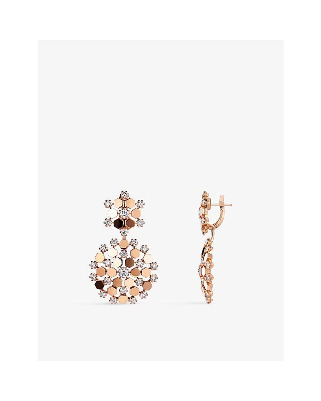 Chaumet White Bee De 18Ct Rose- And 3.58Ct Brilliant-Cut Diamond Earrings