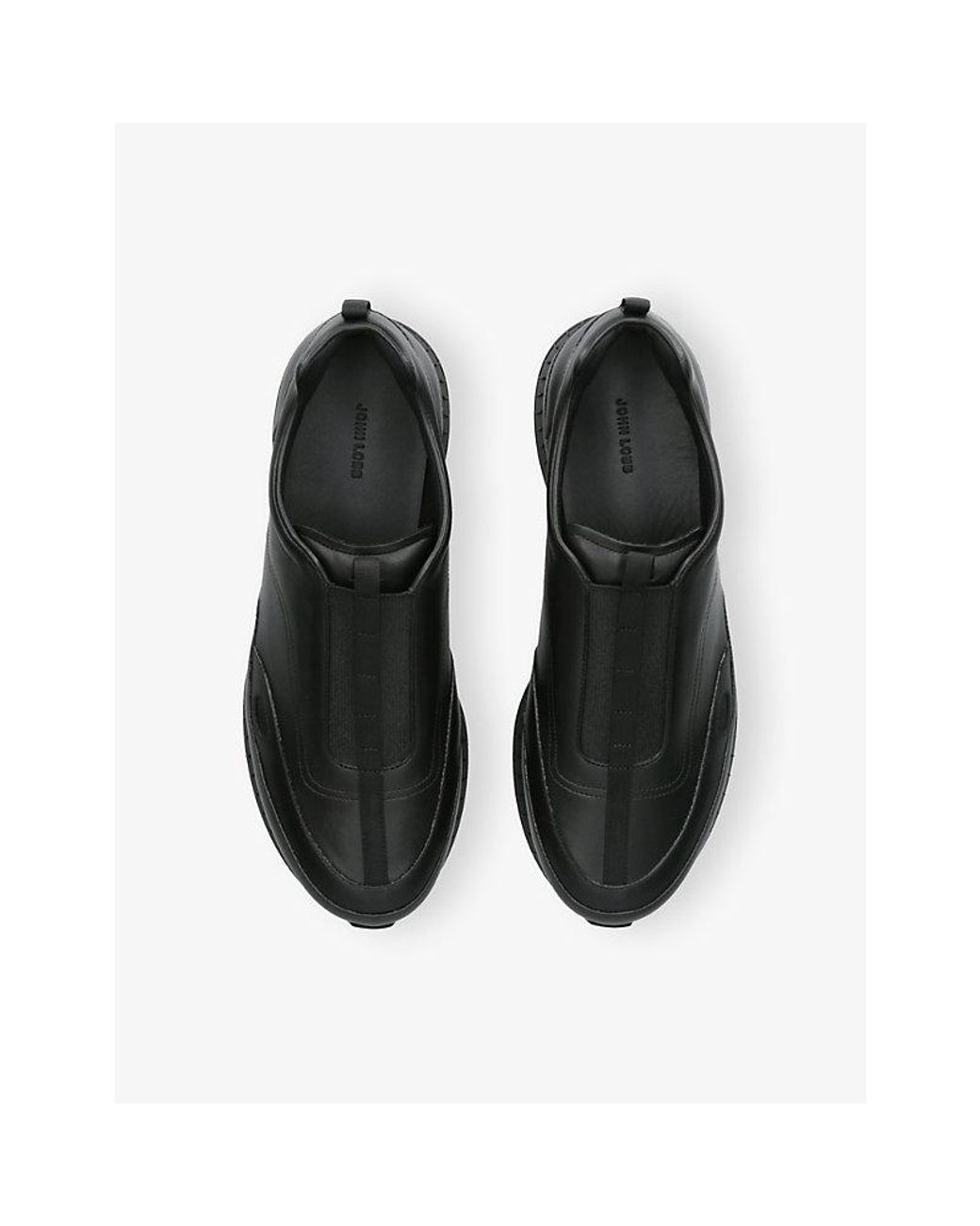 John Lobb Black Leather Stream Laced Sneakers for men