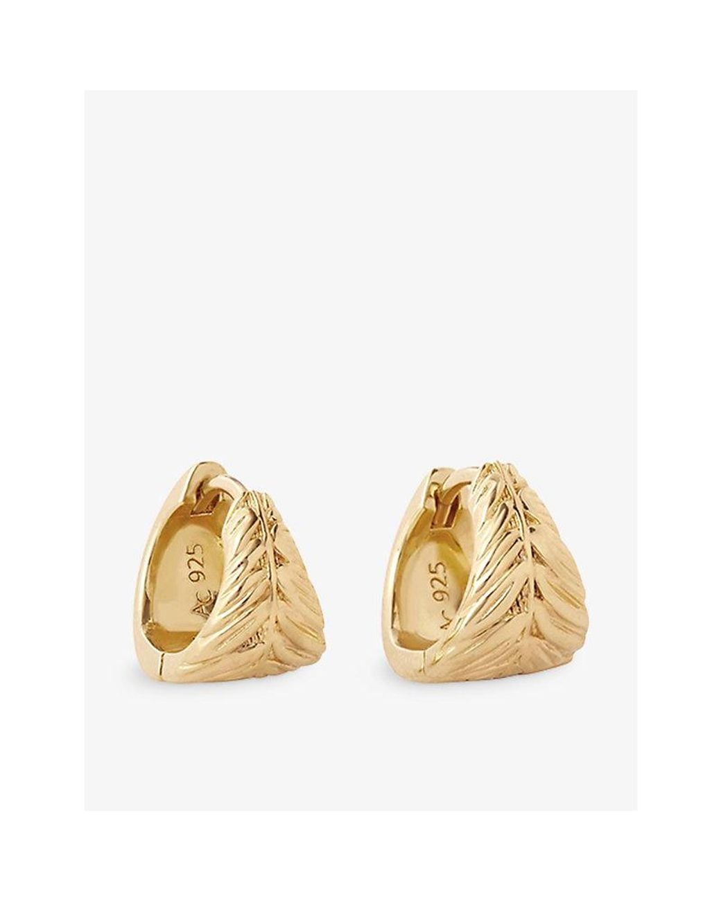 Astley Clarke Metallic Terra Tapered Scoop 18Ct- Plated Sterling- Huggie Earrings