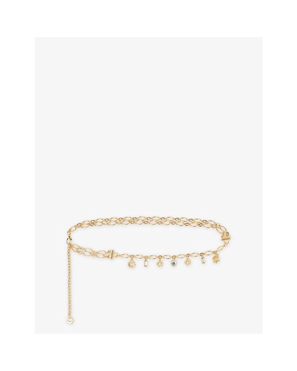 Maje Metallic Charm-Embellished Metal Chain Belt