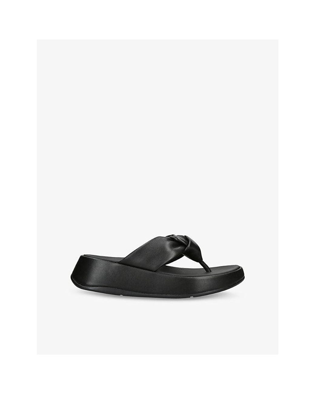 Fitflop Black F-Mode Knotted Leather Sandals