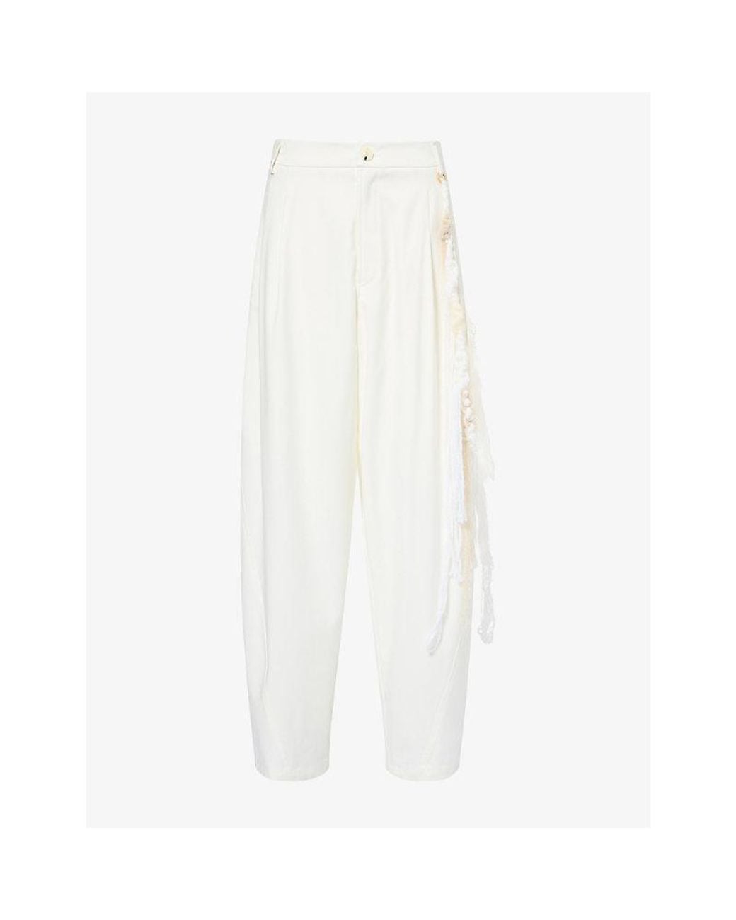 DARKPARK White Phebe Wide-Leg Woven Trousers