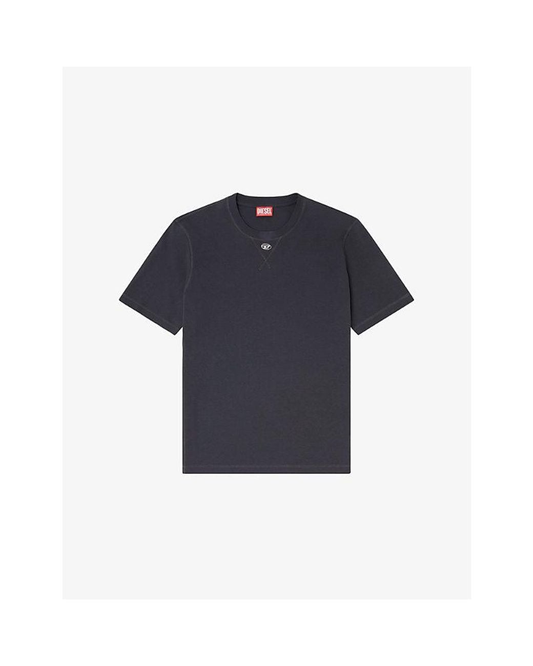 DIESEL Blue T-Madjust-Tr Branded Cotton-Jersey T-Shirt for men