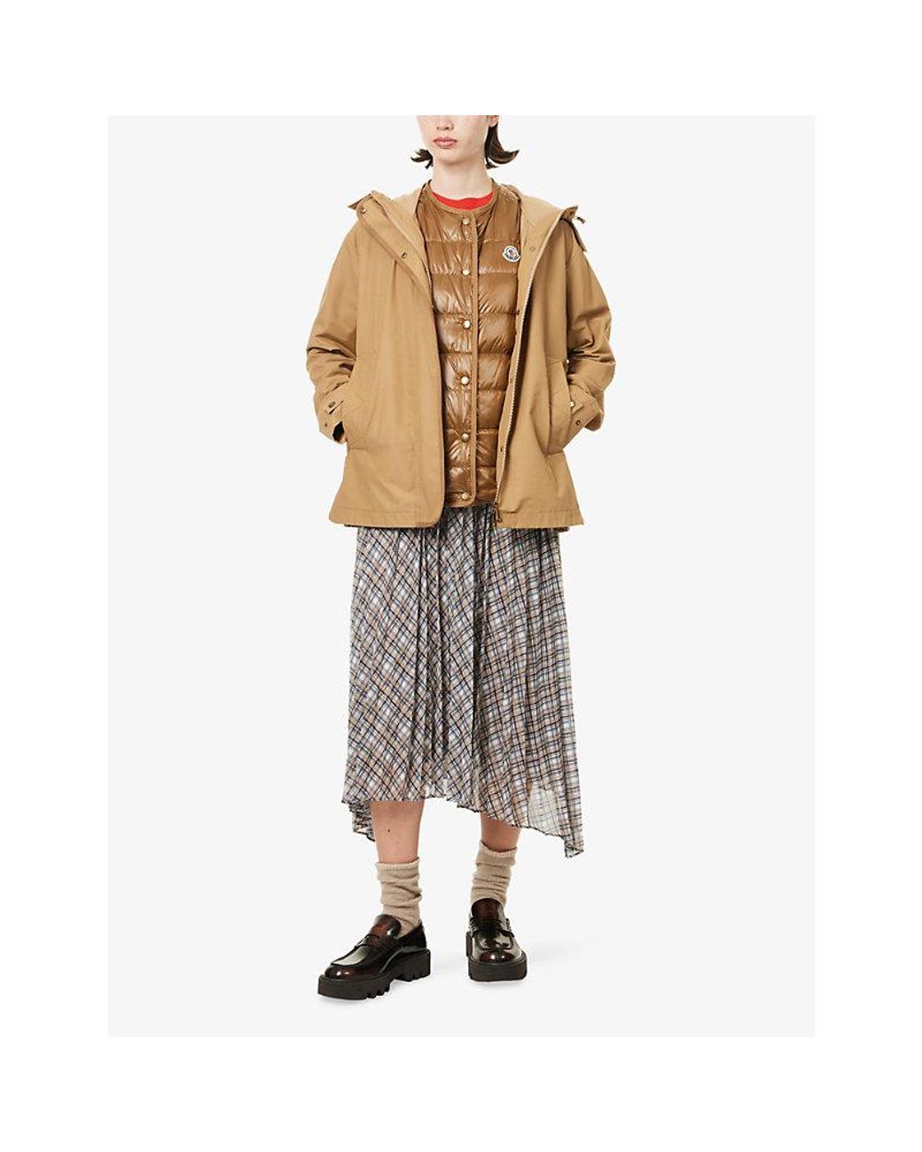 Moncler Natural Chocard 3-In-1 Canvas-Down Jacket