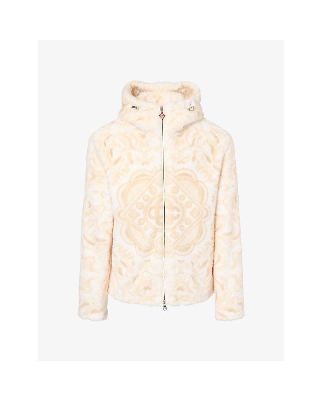 Casablanca Natural Hooded Faux-Fur Jacket for men