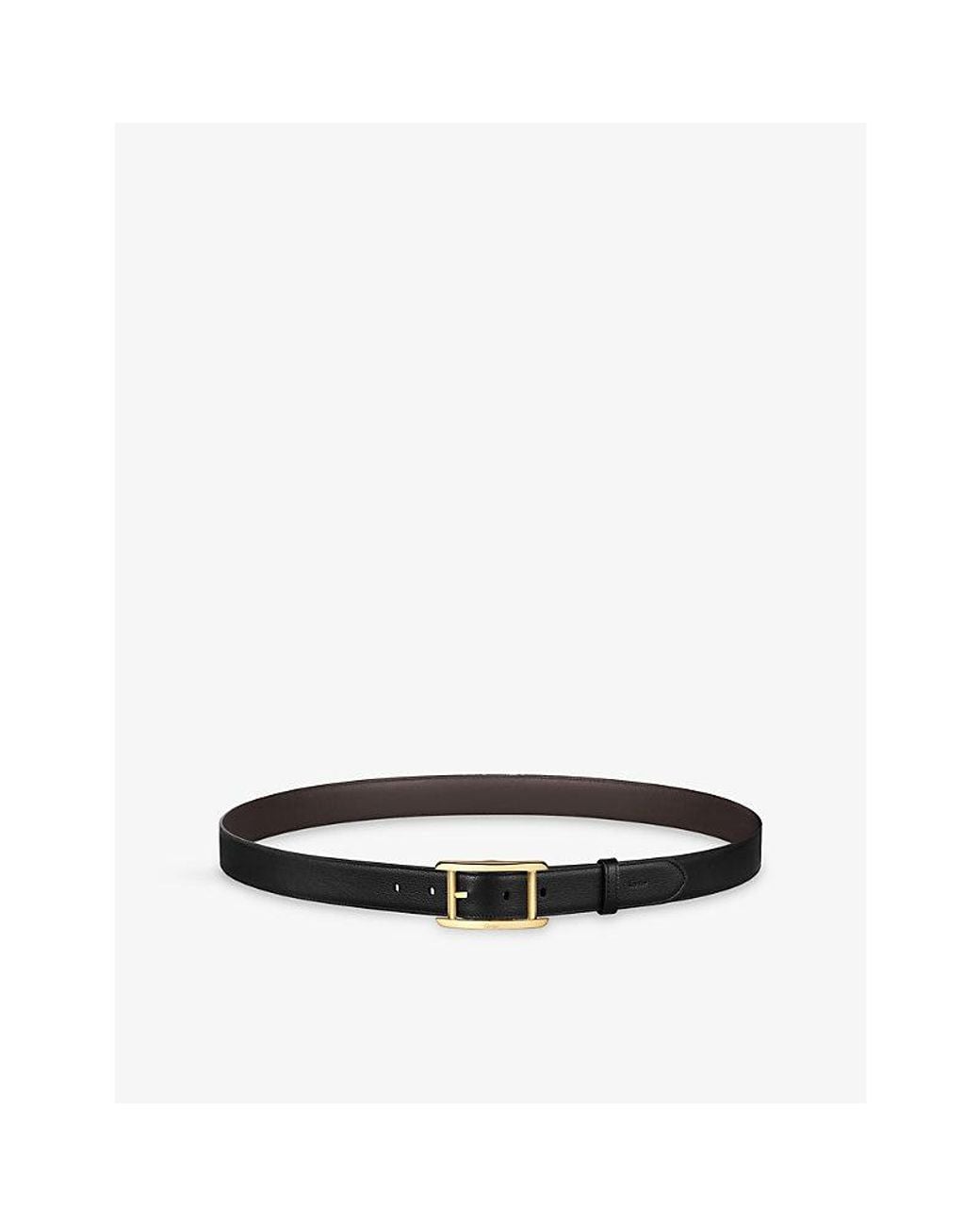 Cartier Black Tank Américaine Reversible Leather Belt