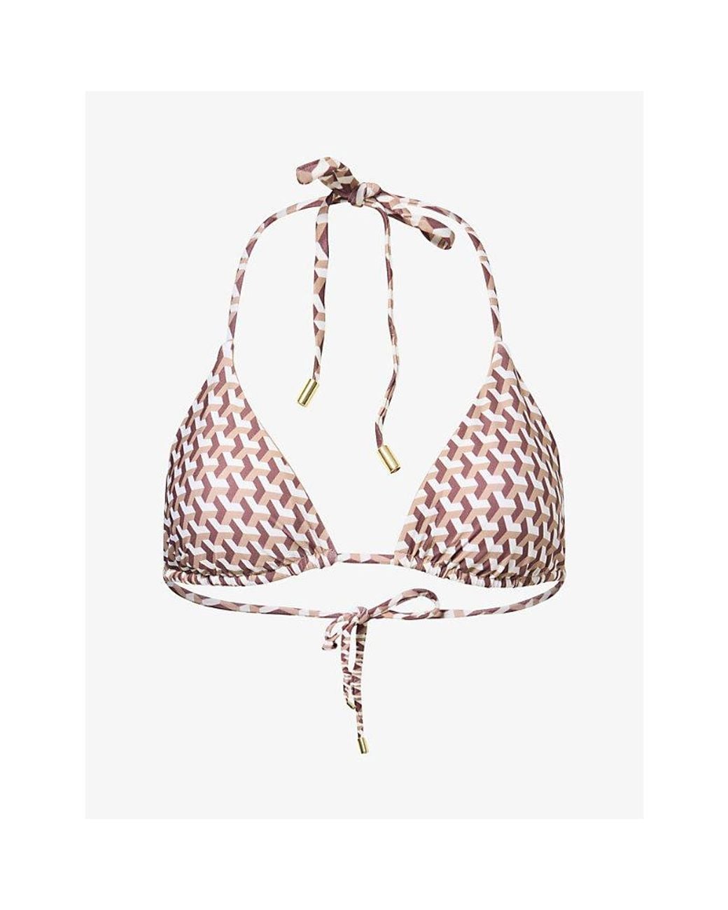 Cheap Monday Multicolor Palma Geometric-Pattern Triangle Bikini Top