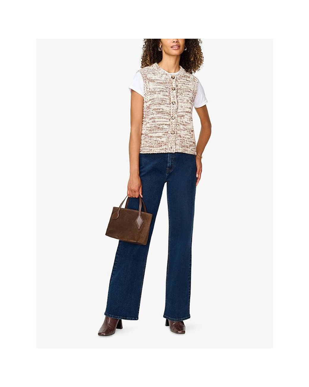 OMNES Multicolor Matilda Mottled Cotton-Knit Vest