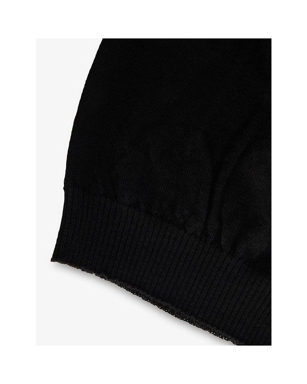 Rick Owens Black Domed Knitted Wool Beanie Hat for men