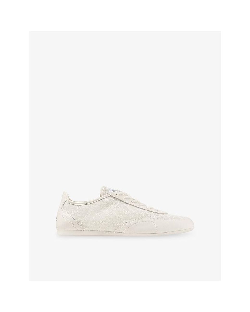 Jimmy Choo White Sunny F Floral Lace-Embroidered Trainers