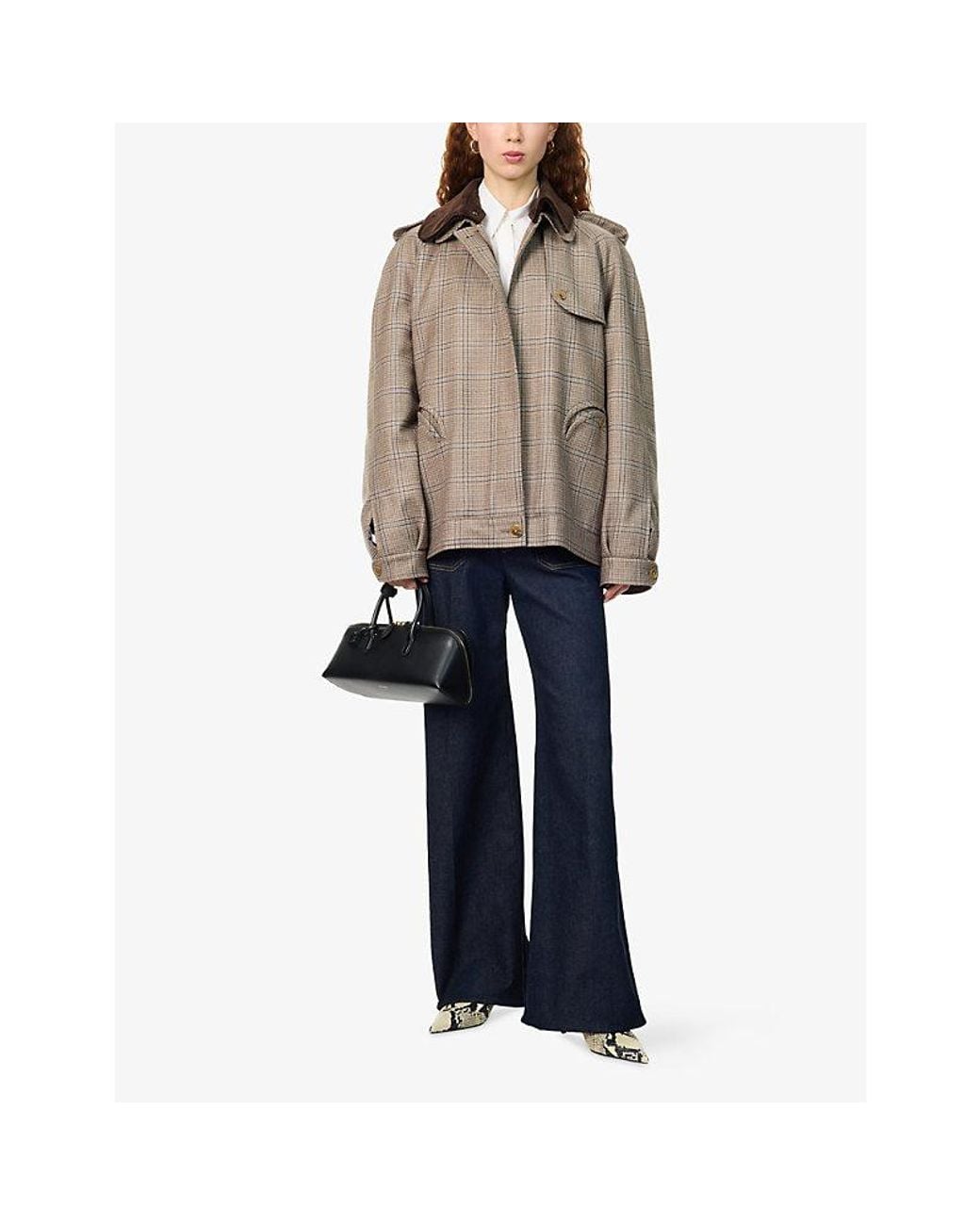 Blazé Milano Brown Saona Chausie Padded Virgin-Wool Trench Jacket