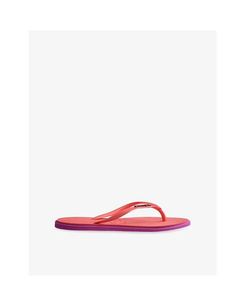 Havaianas Red Slim Point Rubber Flip Flops