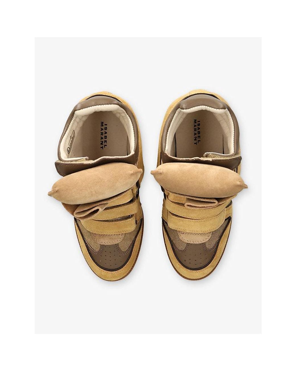 Isabel Marant Natural Bekett Suede High-Top Trainers